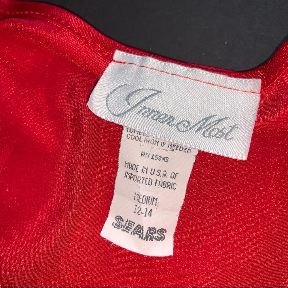v i n t a g e :: Satin Slip Dress Lace Nightgown Chemise - Picture 7 of 12